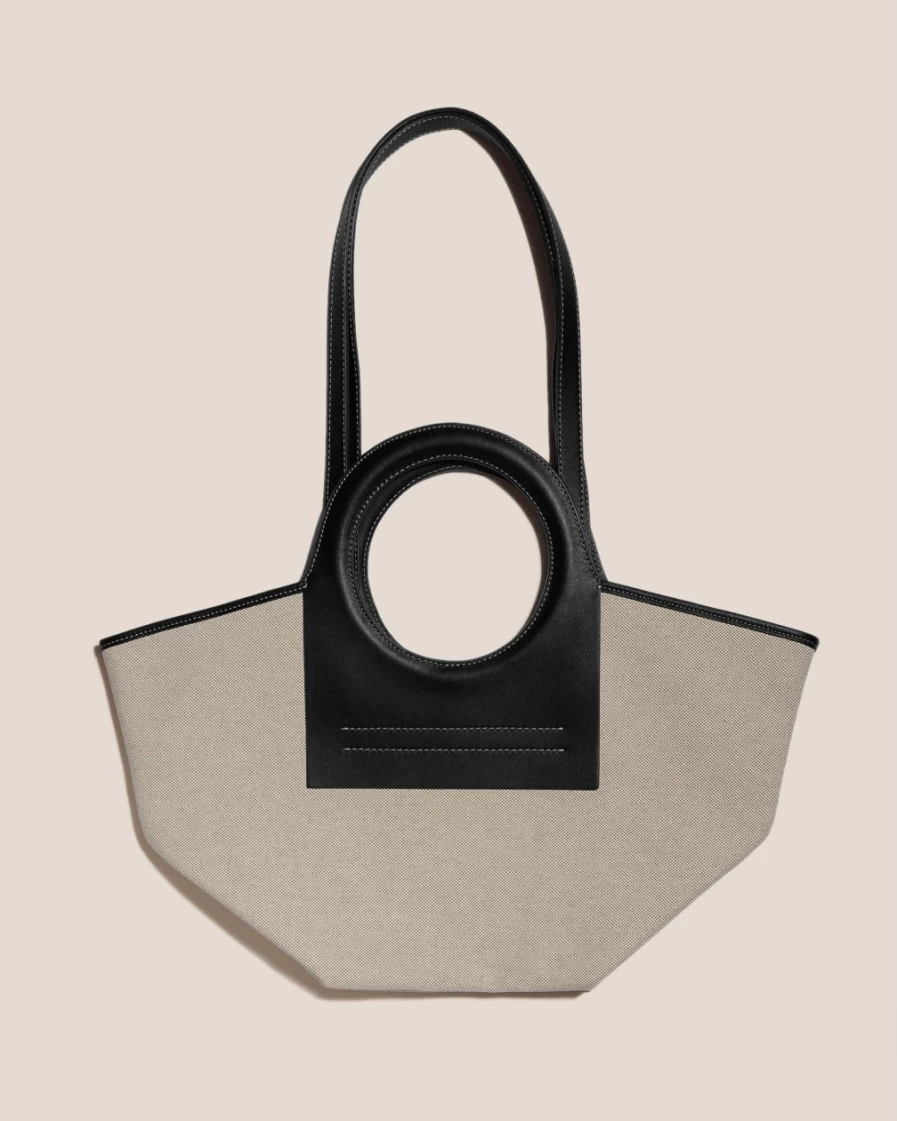 Hereu Studio Women's Cala S Crossbody Bag in Beige & Black | Leather Handbag for Women