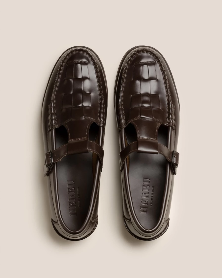 Hereu Studio Women's Soller Dark Brown Leather Loafers