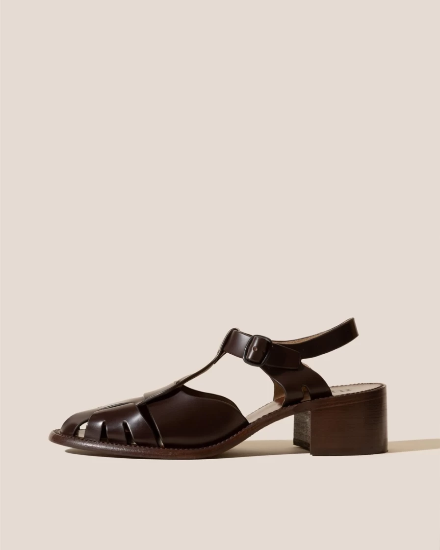 Hereu Studio Pesca Dark Brown Heeled Sandals for Women