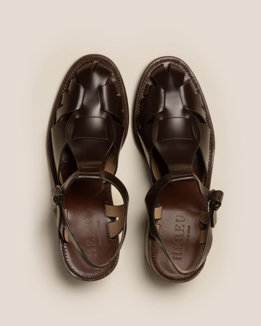 Hereu Studio Pesca Dark Brown Heeled Sandals for Women