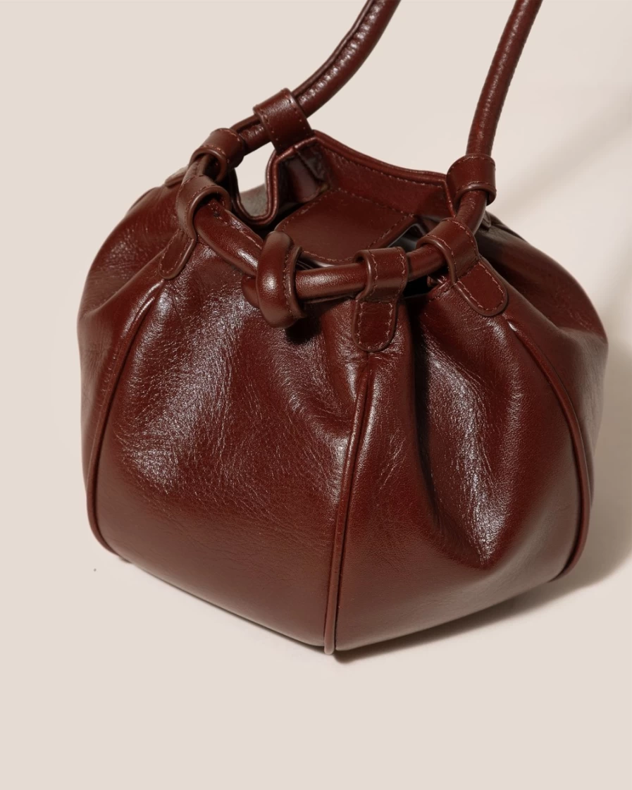 Hereu Studio Globul Mini Cognac Women's Leather Crossbody Bag