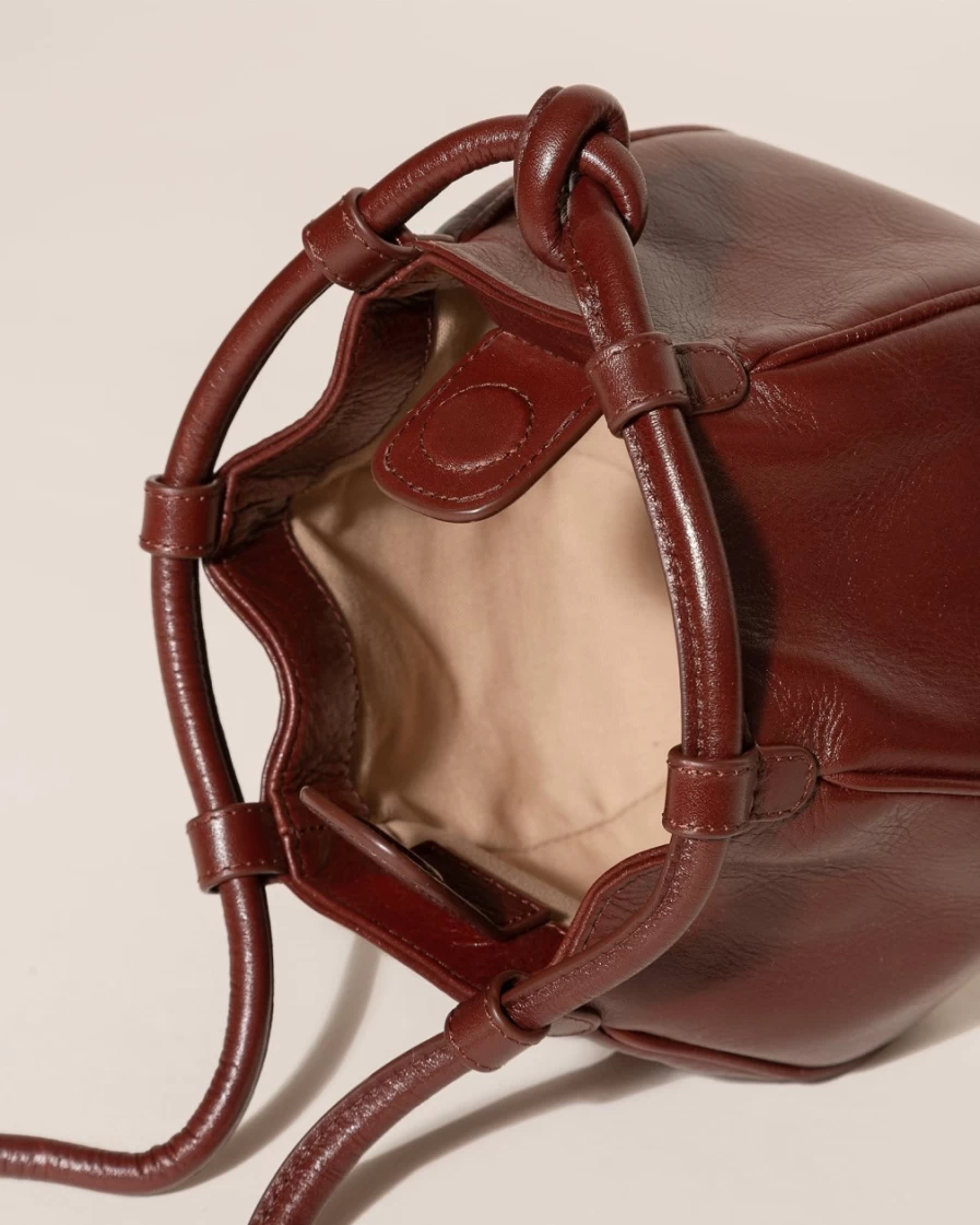 Hereu Studio Globul Mini Cognac Women's Leather Crossbody Bag