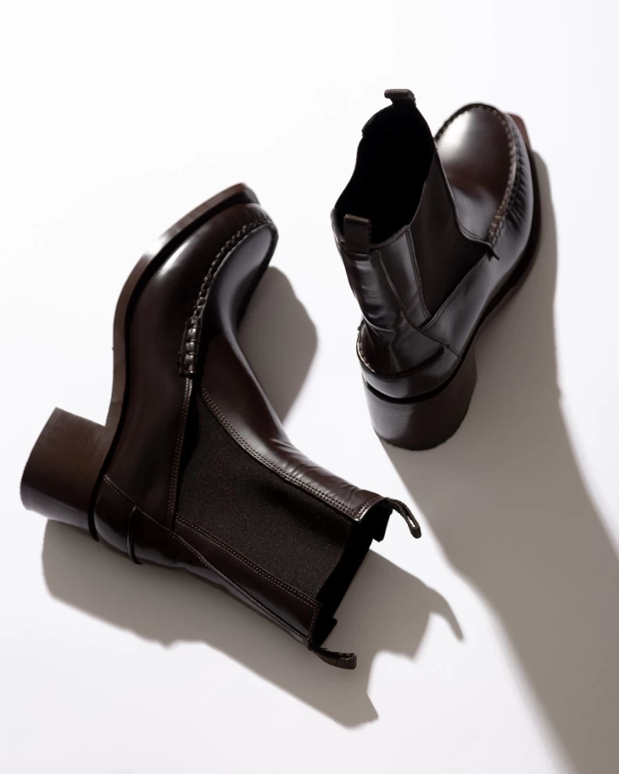 Hereu Studio Alda Dark Brown Heeled Sandals for Women